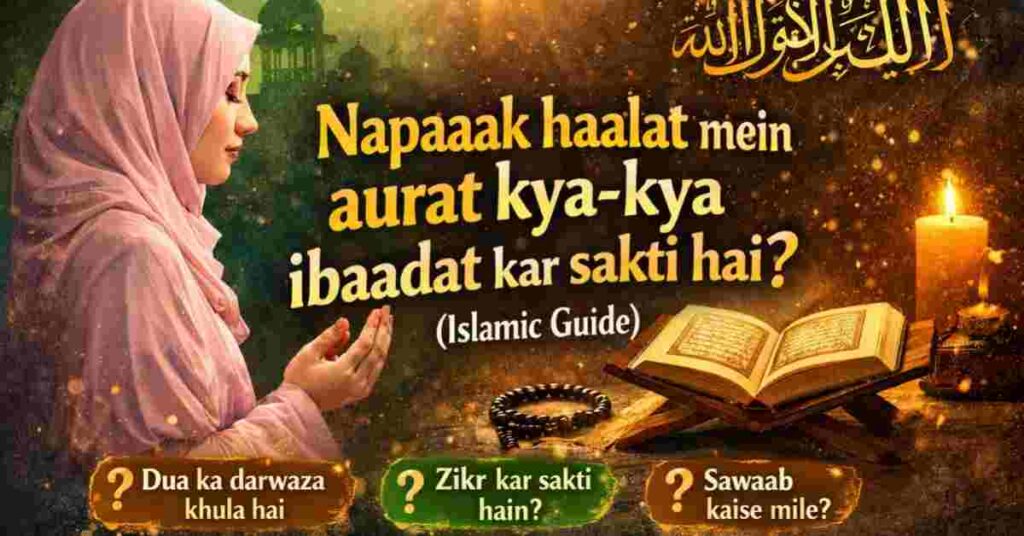 Napaak haalat mein aurat kya-kya ibaadat kar sakti hai