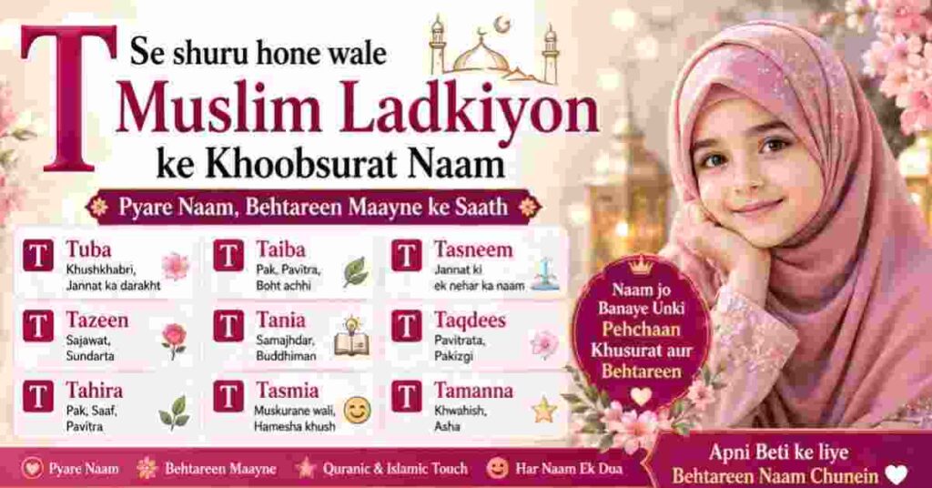 T se muslim ladkiyon ke naam