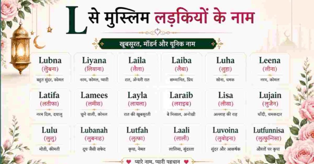 l se muslim ladkiyon ke naam