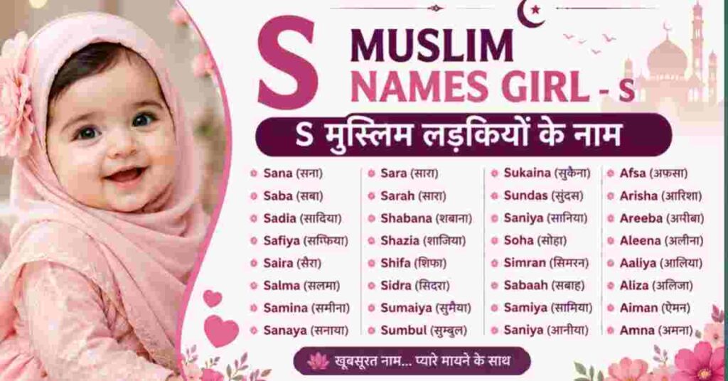 s muslim names girl - s मुस्लिम लड़कियों के नाम