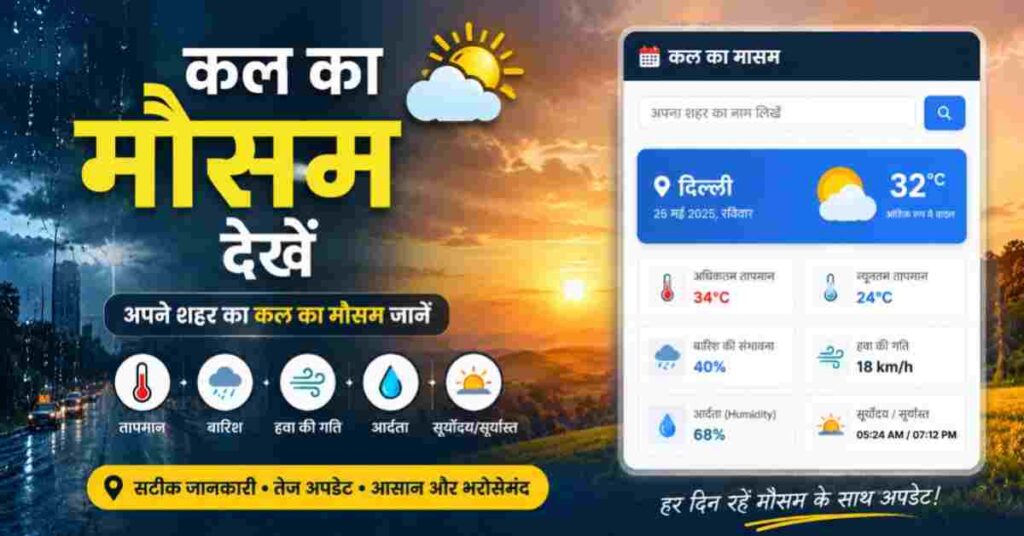 कल का मौसम कैसा रहेगा