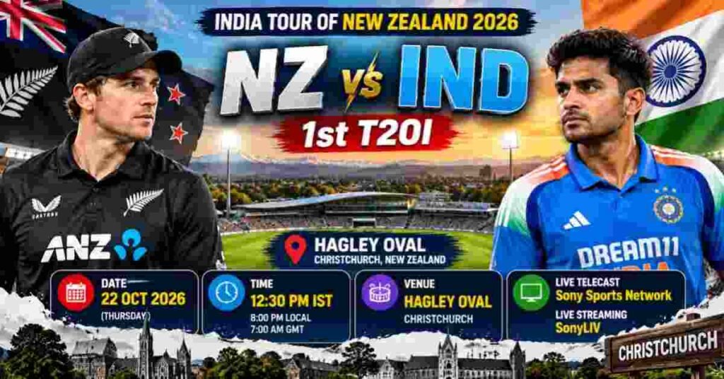 India vs New Zealand 1st T20I 2026